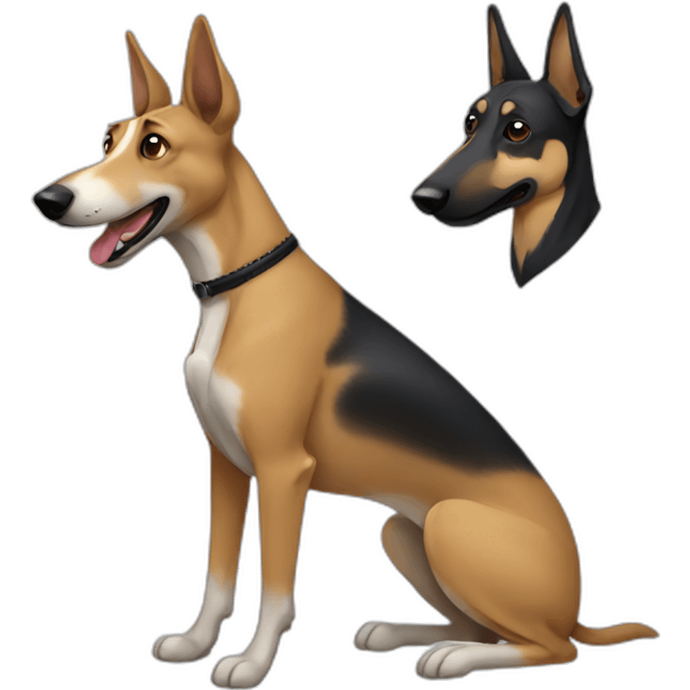 Greyhound and german shepherd emoji