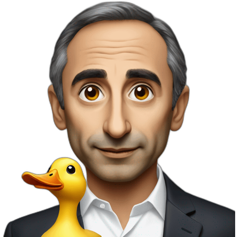 Eric zemmour with a duck emoji