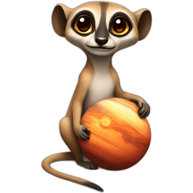 suricate with a planet emoji