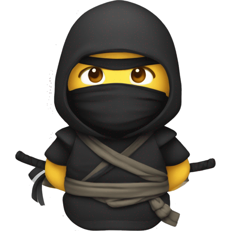 Ninja fazendo um coração com os dedos emoji