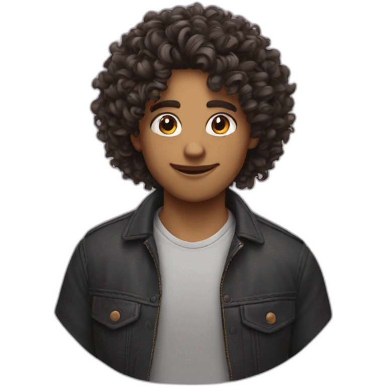 Curly haur emoji