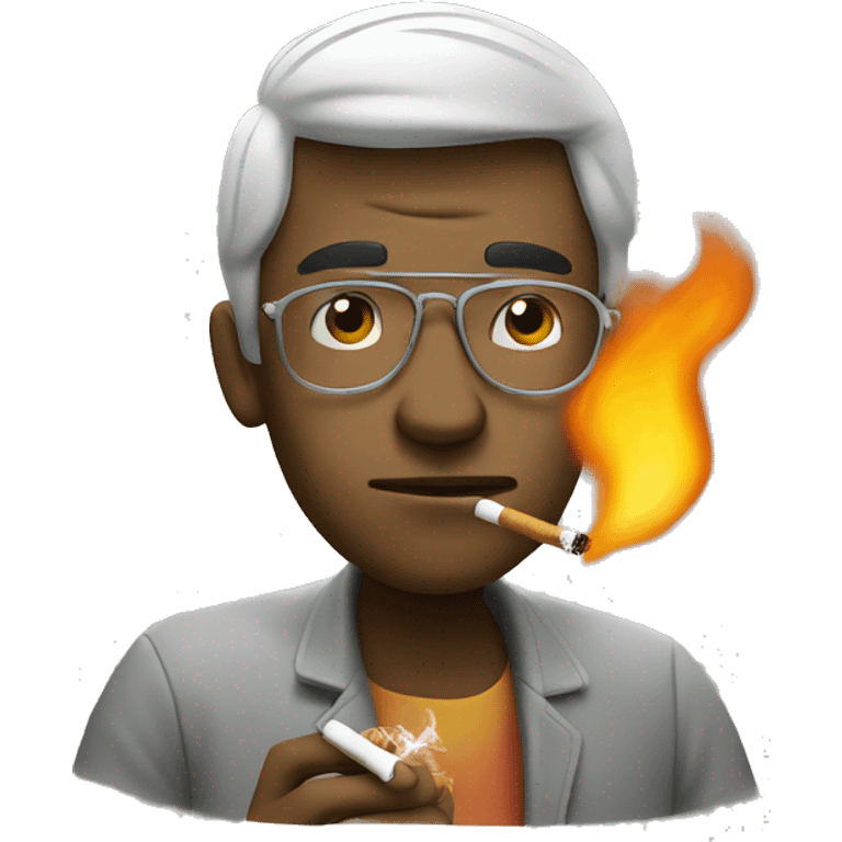 Smoking chilling  emoji