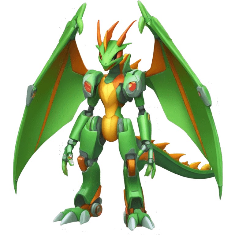 Mechanical Flygon-dragon-Charizard-raptor-Medabot-Mecha full body emoji