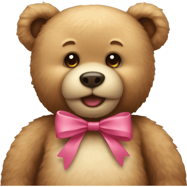 teddy bear with bow emoji