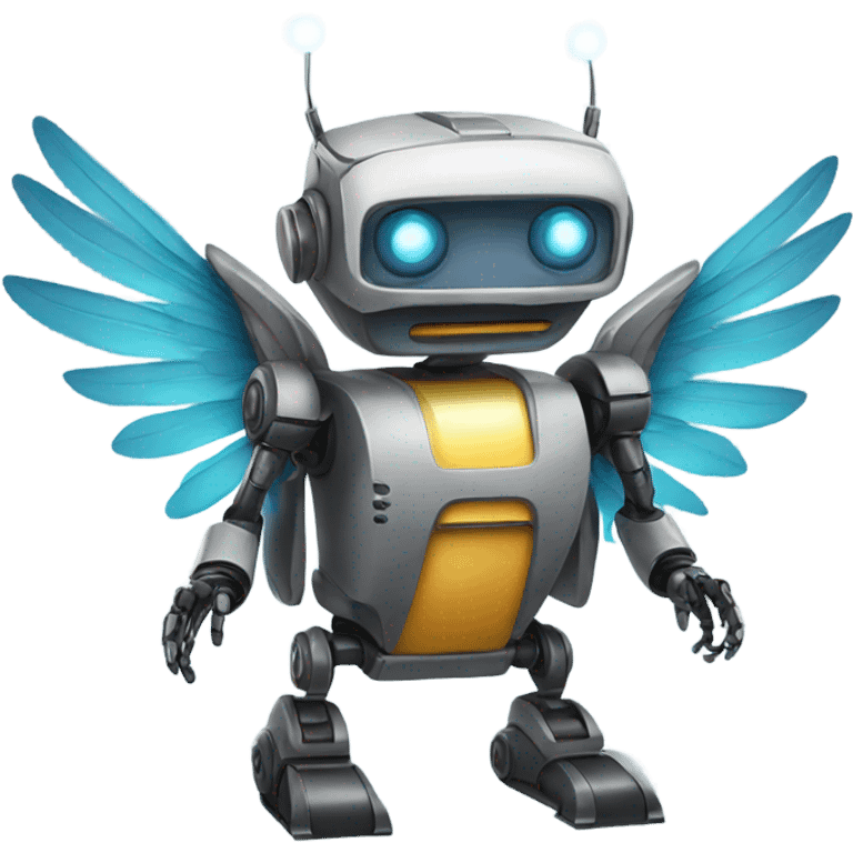 winged robot emoji