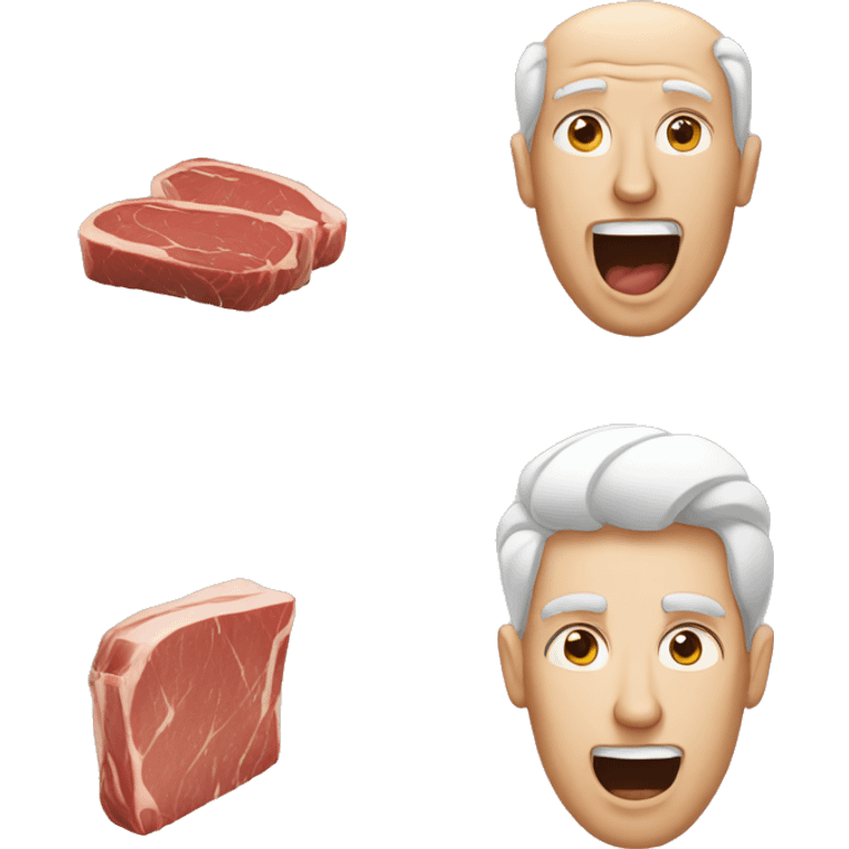 Progressive meat emoji