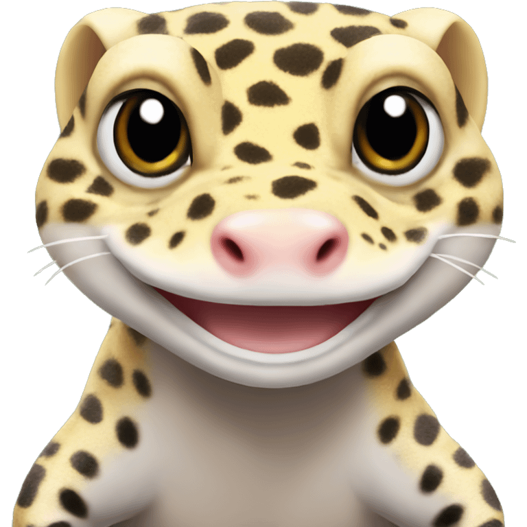 Handsome Leopard gecko emoji