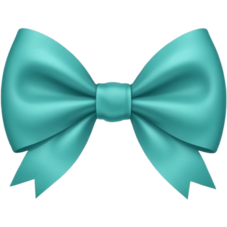 Preppy teal bow emoji