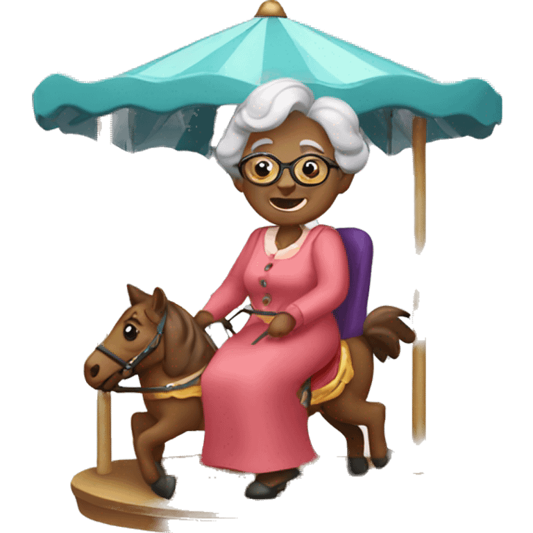 grannies on the carousel emoji