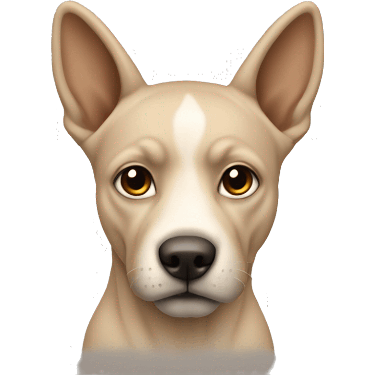 light beige canaan with brown folded ears emoji