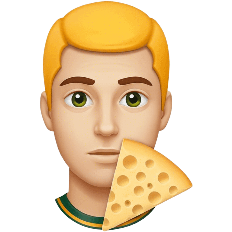 Packers fan with a cheese triangle on emoji