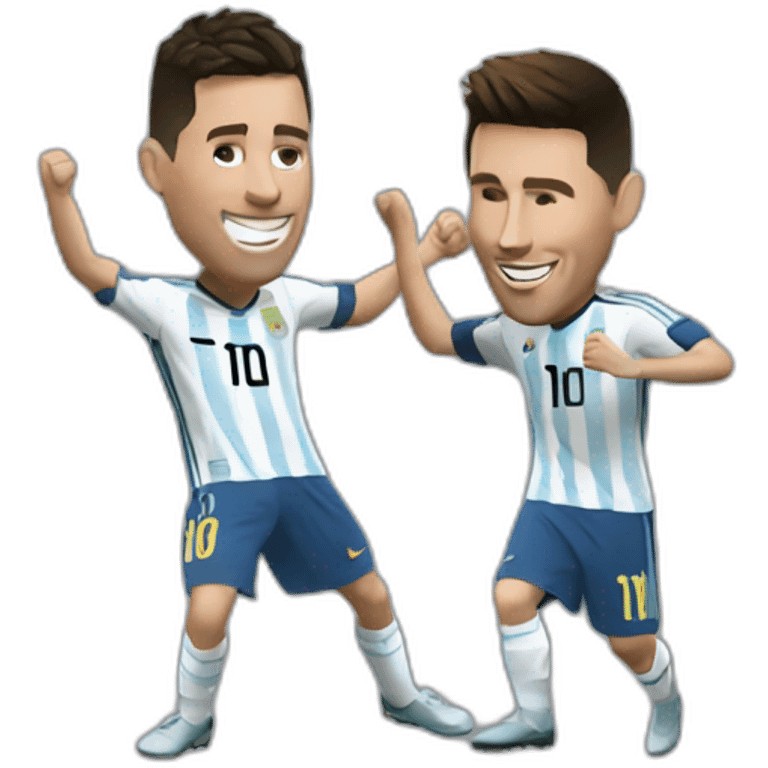 Ronaldo And Messi dancing emoji