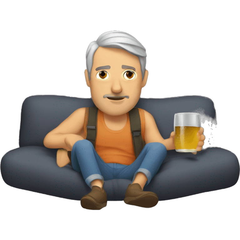 a father of 4 daydrinking on the couch emoji