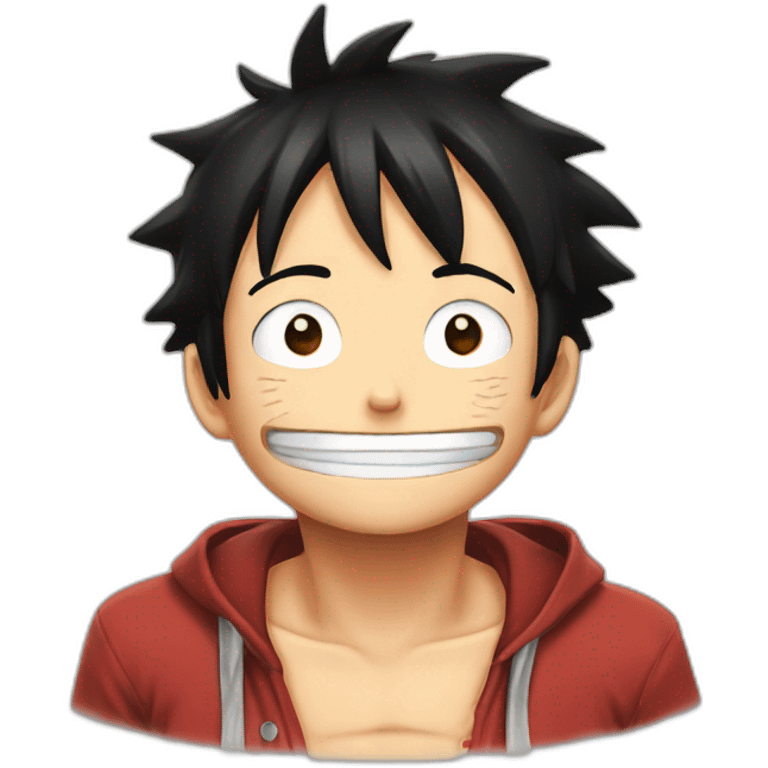 luffy thinking about food emoji