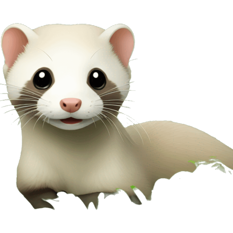 Ferret on a green field  emoji