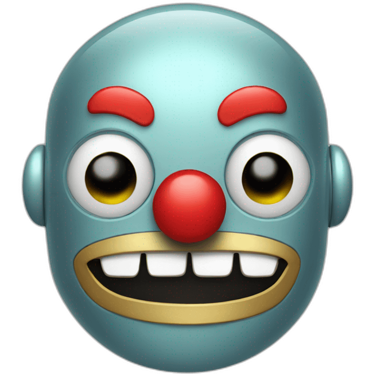 robot clown face emoji