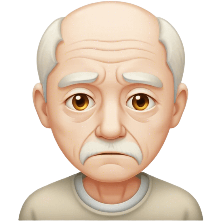 Lost and sad old uncle emoji