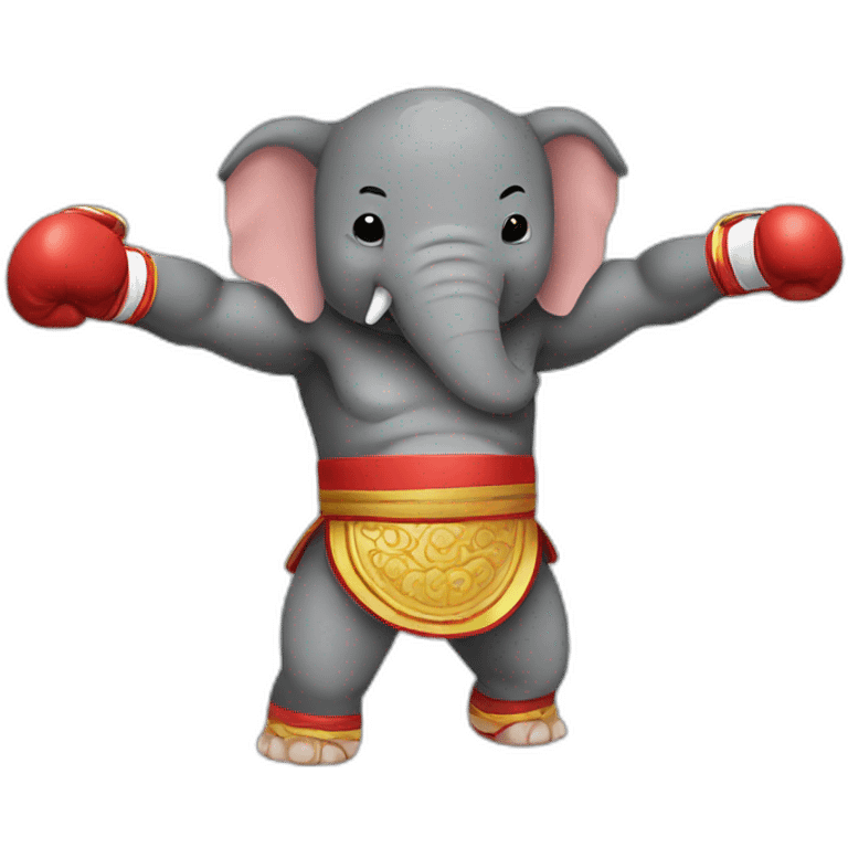 Asian Elephant muay thai  emoji