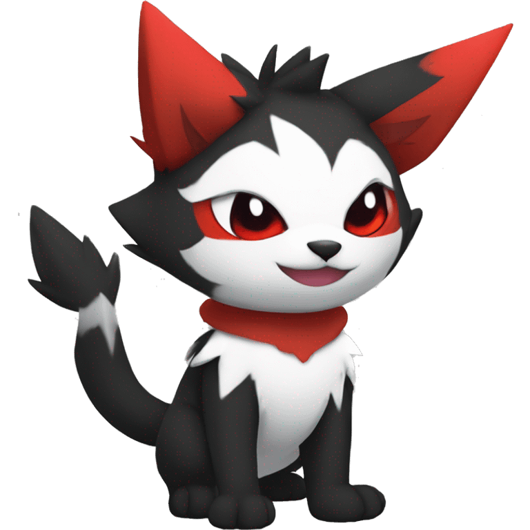 Black and Red Ethereal Cool Edgy Cute Anthro Zangoose Litten Fakémon emoji