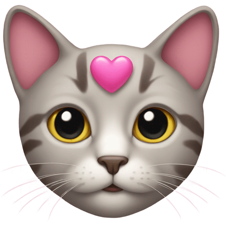 Cat with pink heart emoji