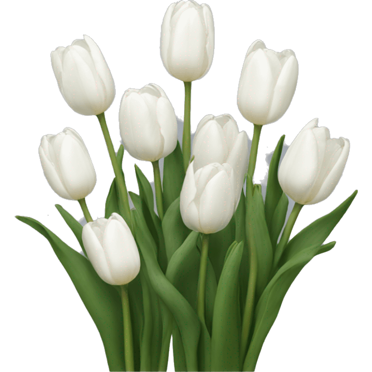 White tulips emoji