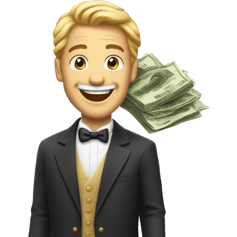 excited rich man emoji