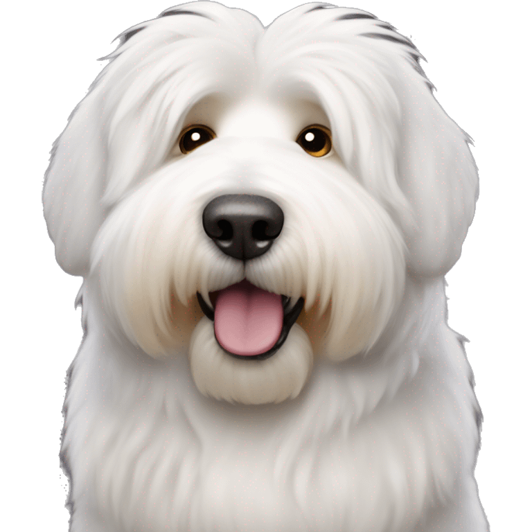 Old English sheepdog -angel-halo emoji