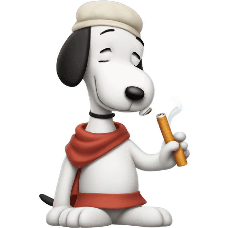 snoopy holding cigarette  emoji