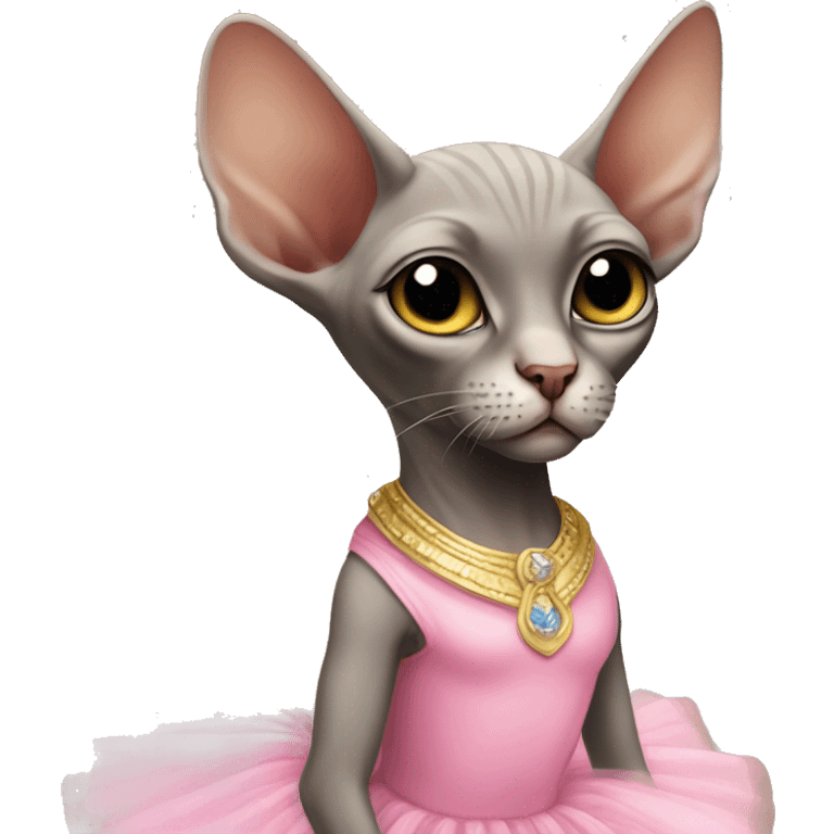 Sphinx cat in tutu emoji