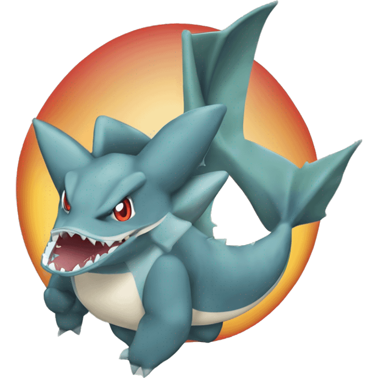 Sharpedo-Charmeleon-Gible-Larvitar-Fakémon Full Body emoji