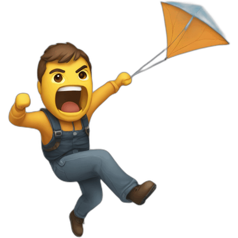 angry frontend developer flying a kite emoji