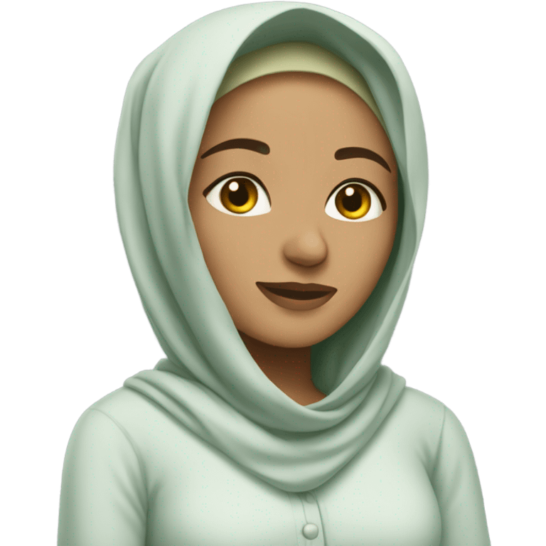 Hijabi with sleep clothes  emoji