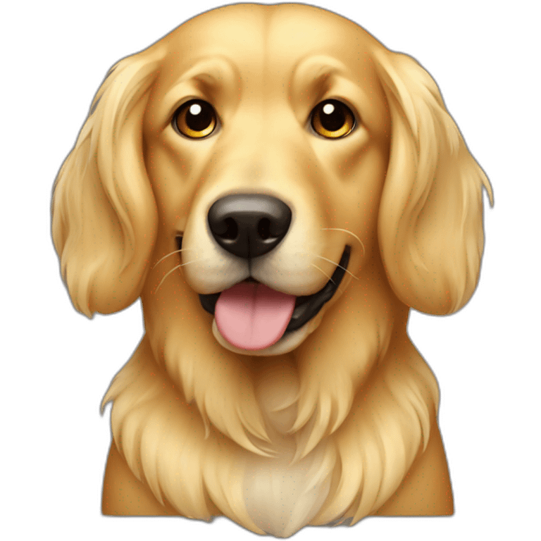 Golden haired dog emoji