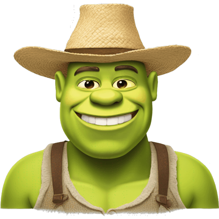 Shrek avec un chapeau melon  emoji