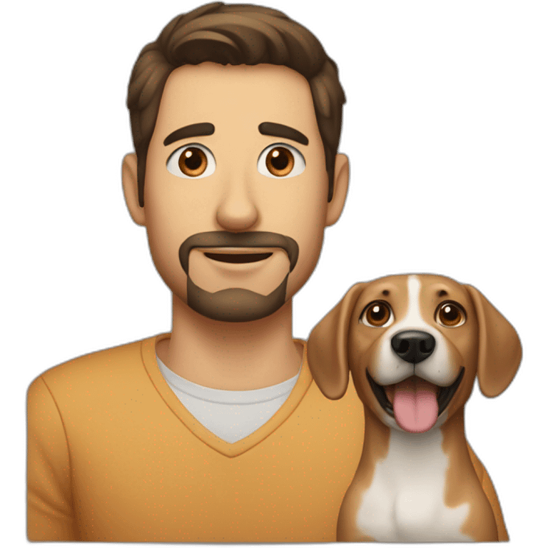 Dog and man his name is caram emoji