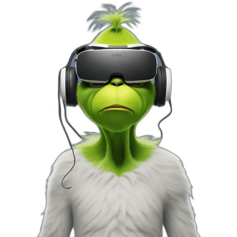 Grinch in vr headset Full-Body Portrait emoji