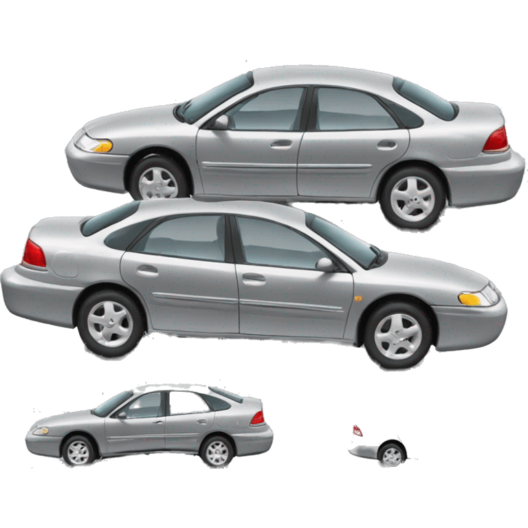 mercury sable 1998 car silver emoji