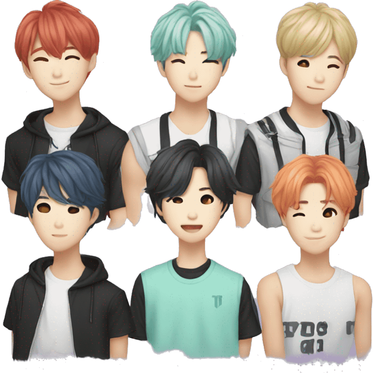  Bts kpop group emoji