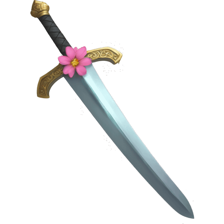 Fantasy sword with flower hilt emoji