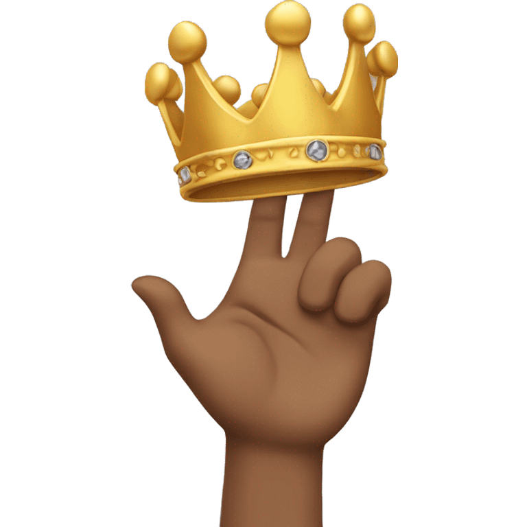 The man grab crown in hand  emoji