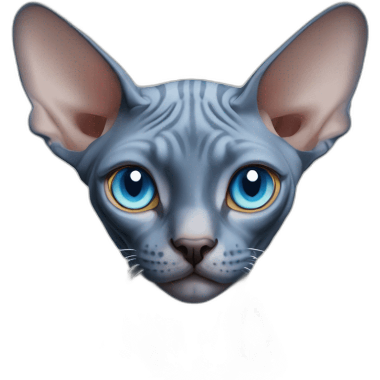 sphynx cat blue eyes emoji