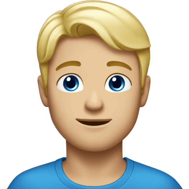 Blond Guy with bleu eyes emoji