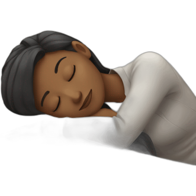 girl sleeping in her work emoji