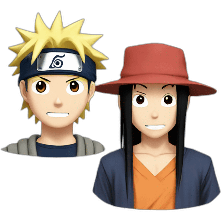 Naruto and luffy emoji