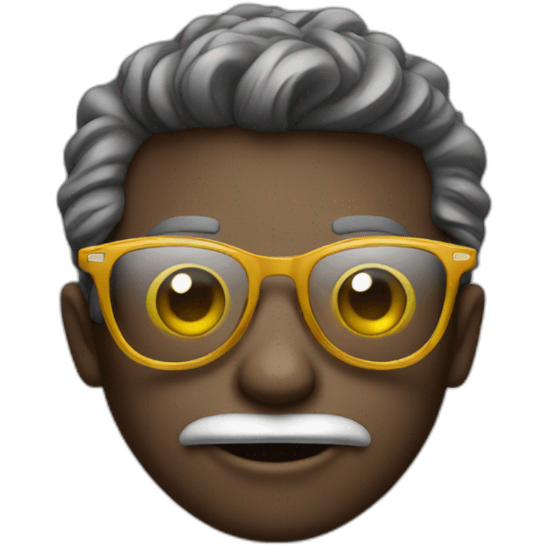 one smiley emoji wearing stylish glasses emoji