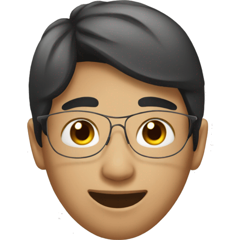 Asian boy with mask emoji