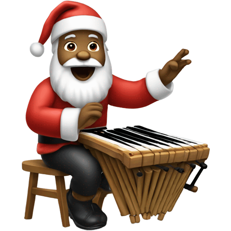 Santa playing a marimba emoji