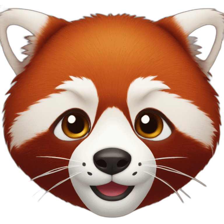 Red panda face emoji