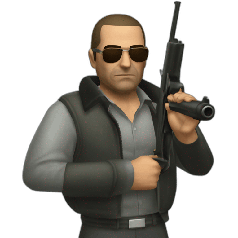 GTA III Italian Mafia man with shotgun emoji