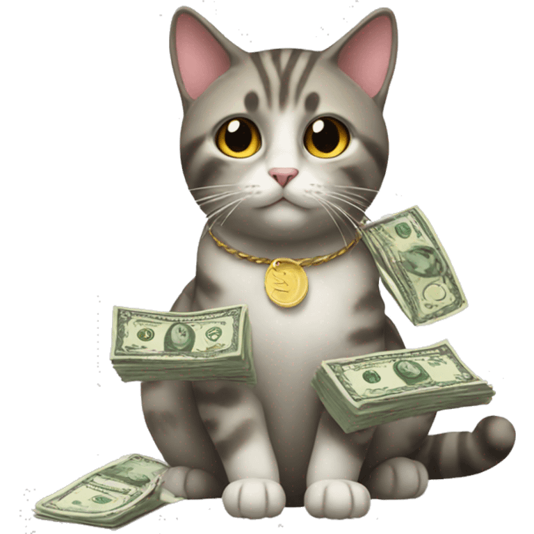 cat with money emoji